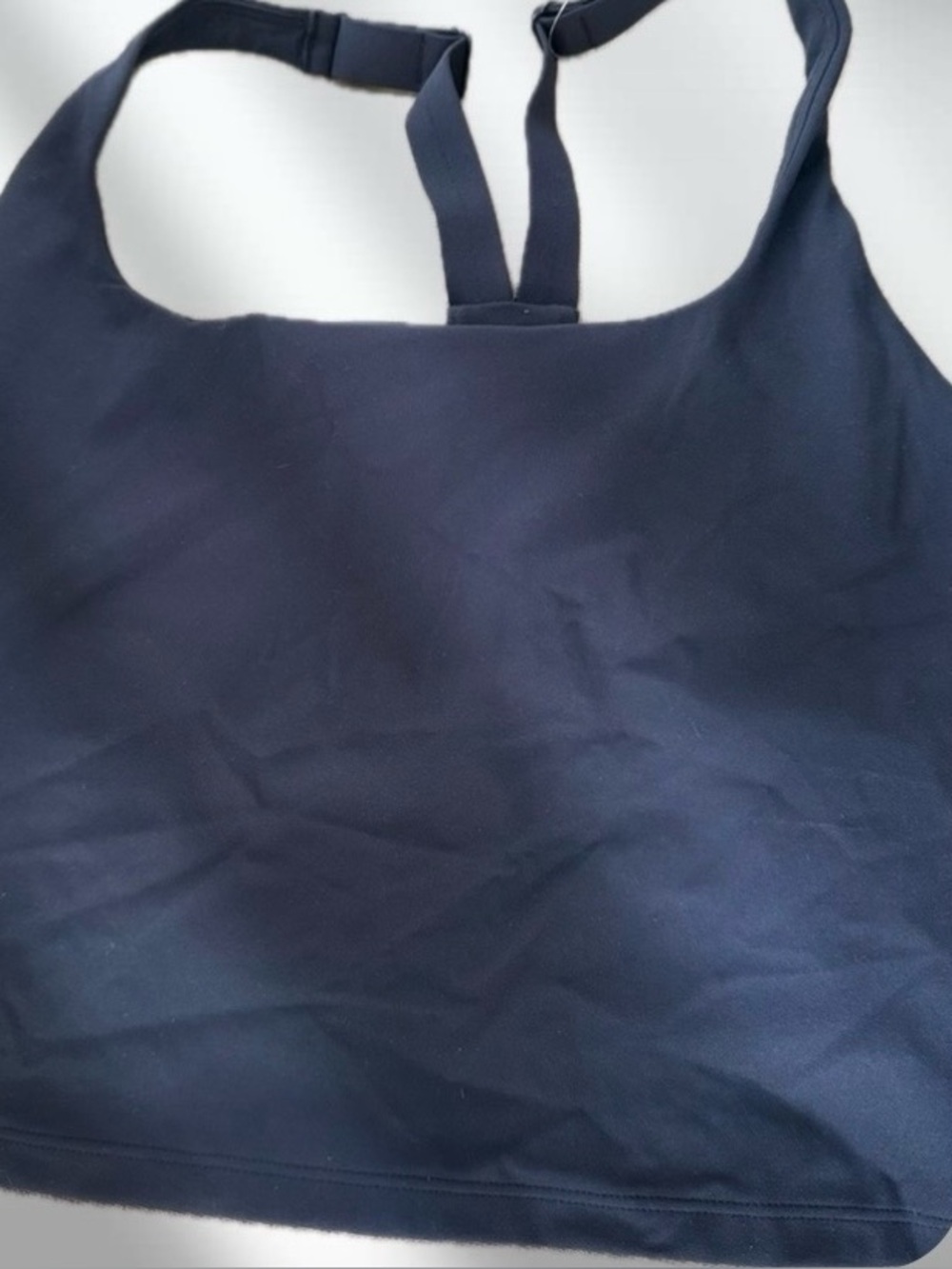 Navy Scoop Neck Sports Crop Top Bralette